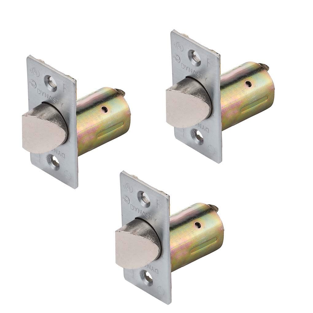 2-3/8" Backset Deadlatch for Augusta or Spartan Keyed Door Levers, Satin Chrome 3 Pack