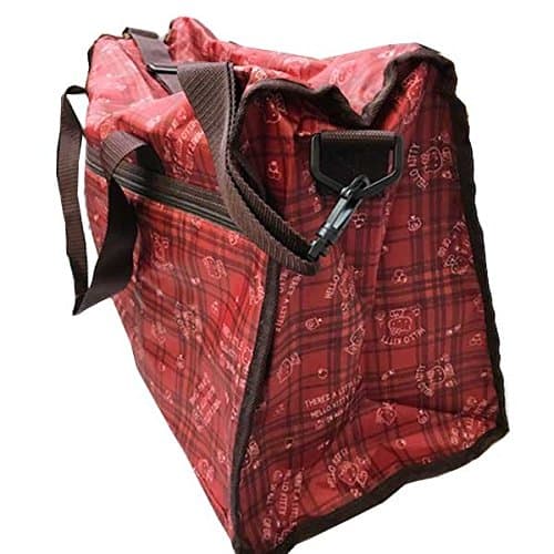 Sanrio Hello Kitty Travel Boston Bag Kitty Check Pattern Red SBT138