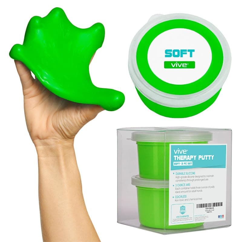 Therapy Putty (2-Pack) for Finger, Hand & Grip Strength Exercises - Extra Soft, Soft, Medium and Firm Resistance Kit
