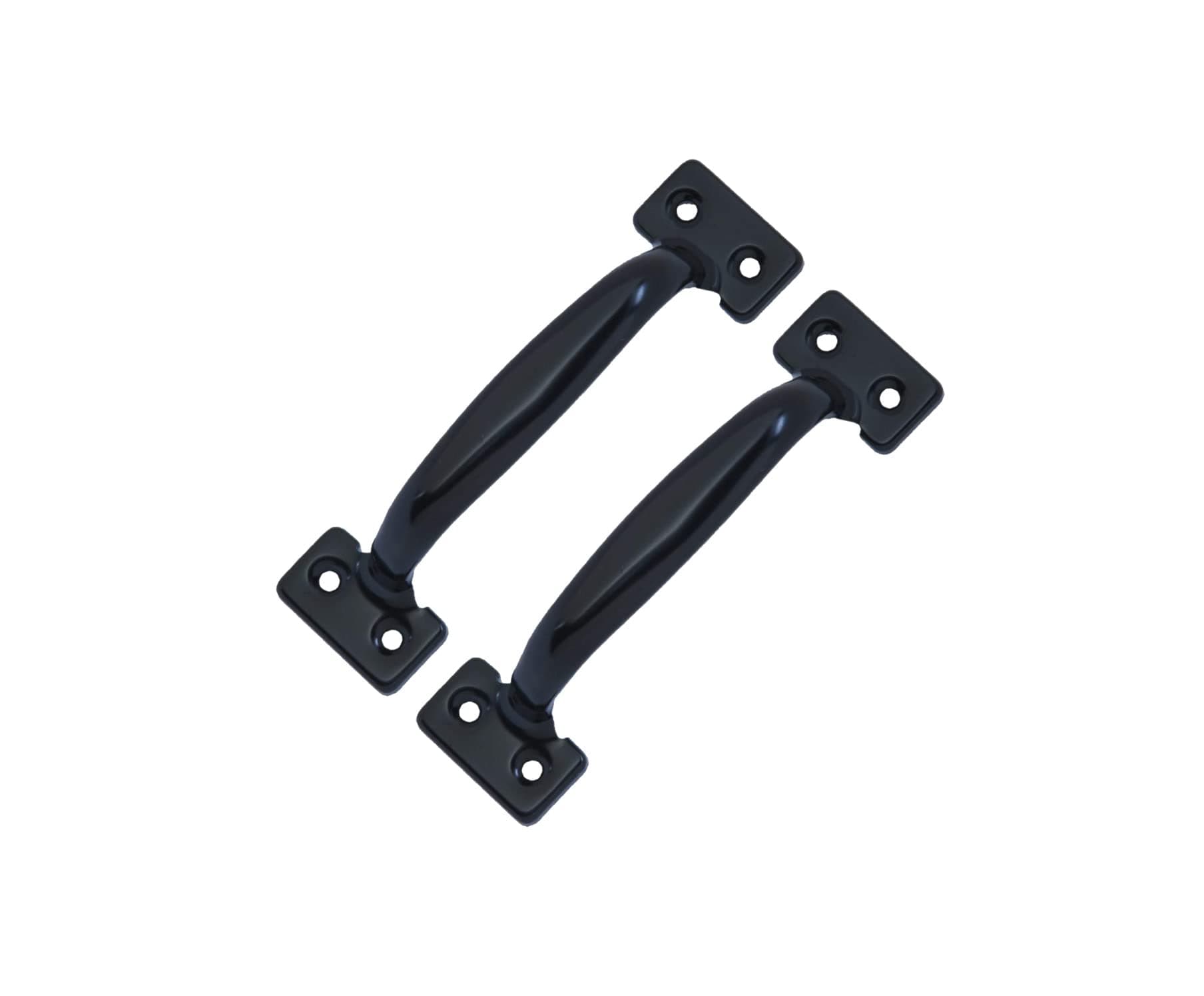 - QCAA Door Pull, 6-1/2", Steel, Black Coated, 2 Pack, Made in Taiwan