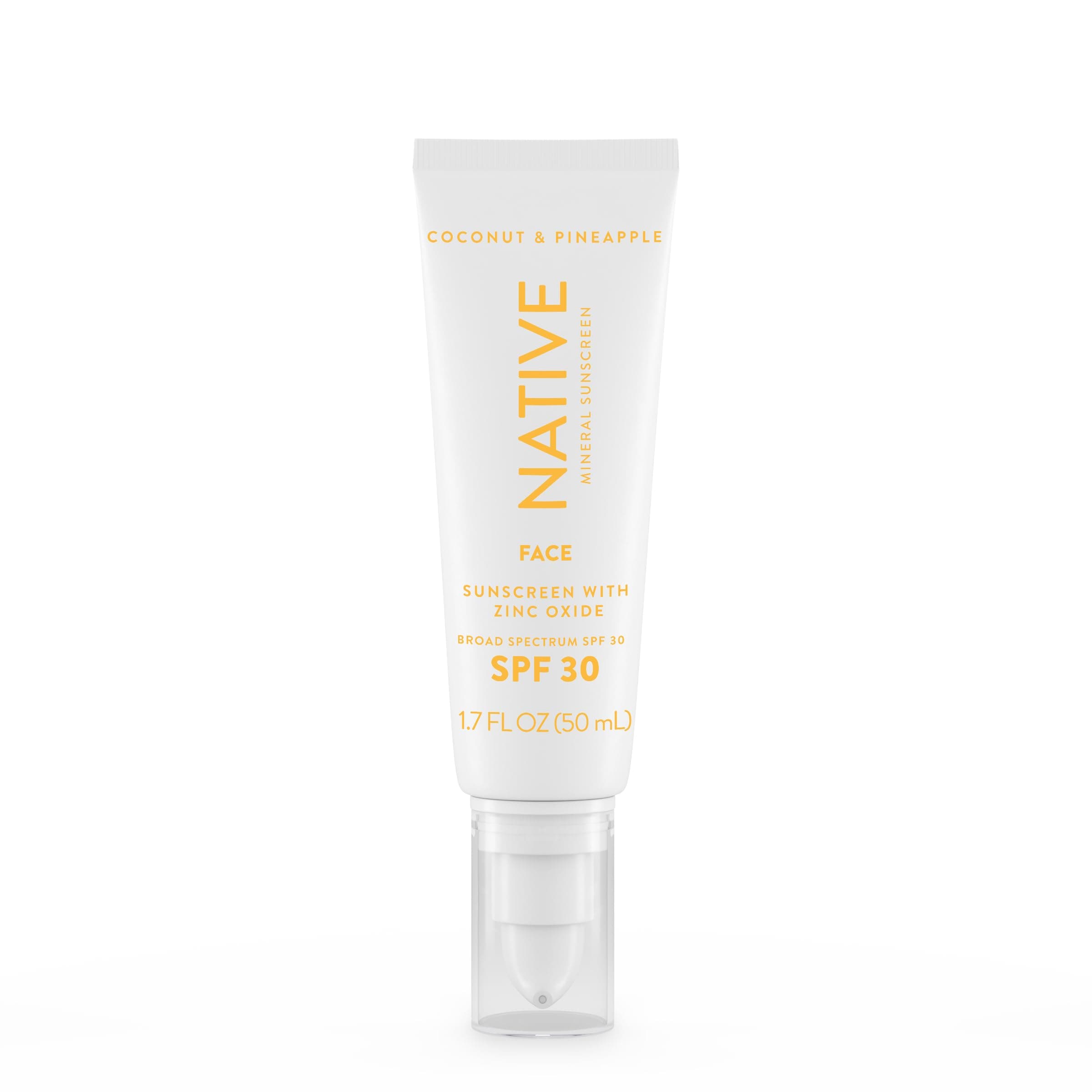 Native Coconut & Pineapple Mineral Face Sunscreen Lotion - SPF 30-1.7 fl oz