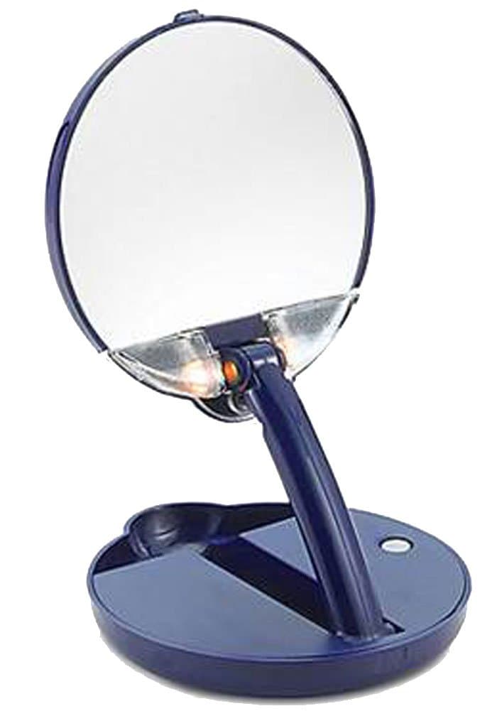 Floxite Lighted Adjustable Mirror,10X,Blue