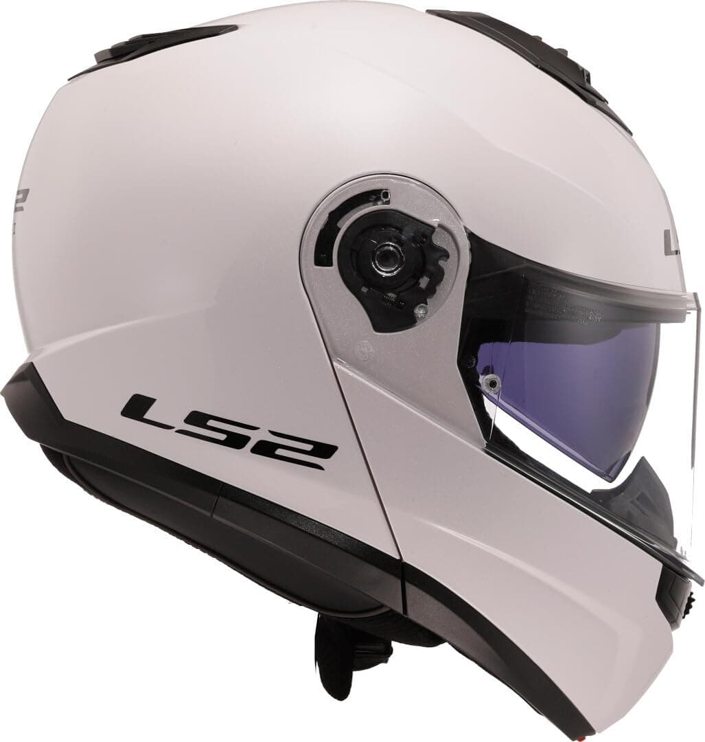LS2, Strobe II Modular Motorcycle Helmet Gloss White