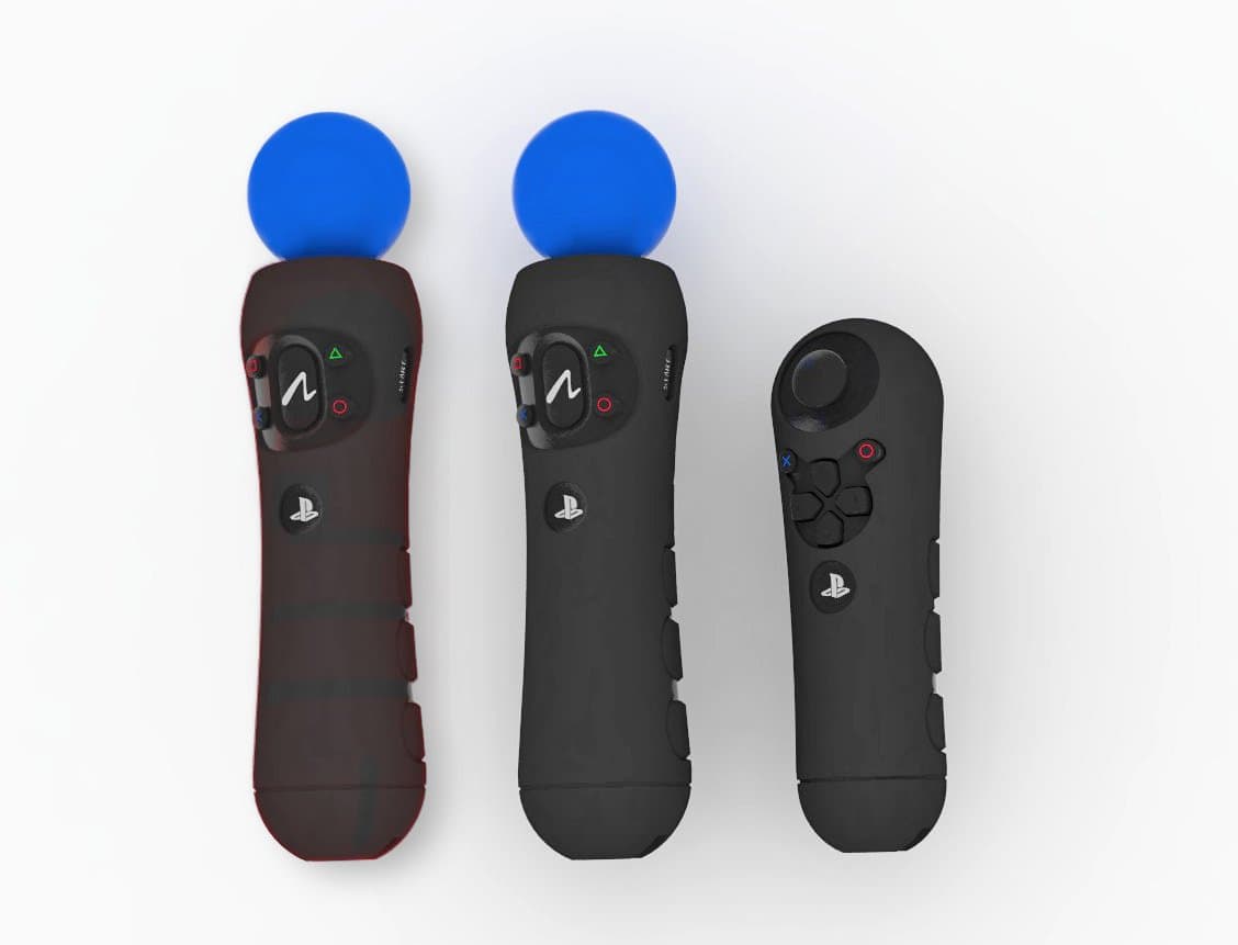 3-pack Black Silicone Skin Case for Ps3 Move Controller