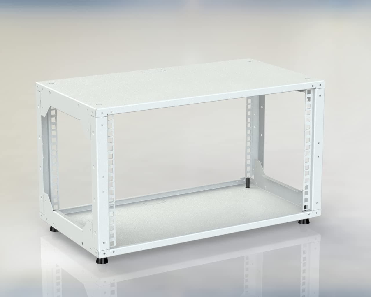 6HE Mini 19 inch Rack Cabinet – 280 mm Depth – Light Grey – 19 inch/282.6 mm Server Rack Cabinet – Rack Cabinet