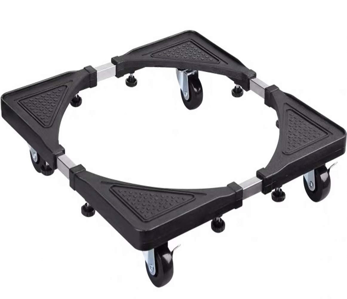 Movable Base Size Adjustable Washing Machine Base for Dryer Refrigerator Telescopic Furniture Dolly Roller with Swivel Locking Casters (4 Wheels) 16-22"