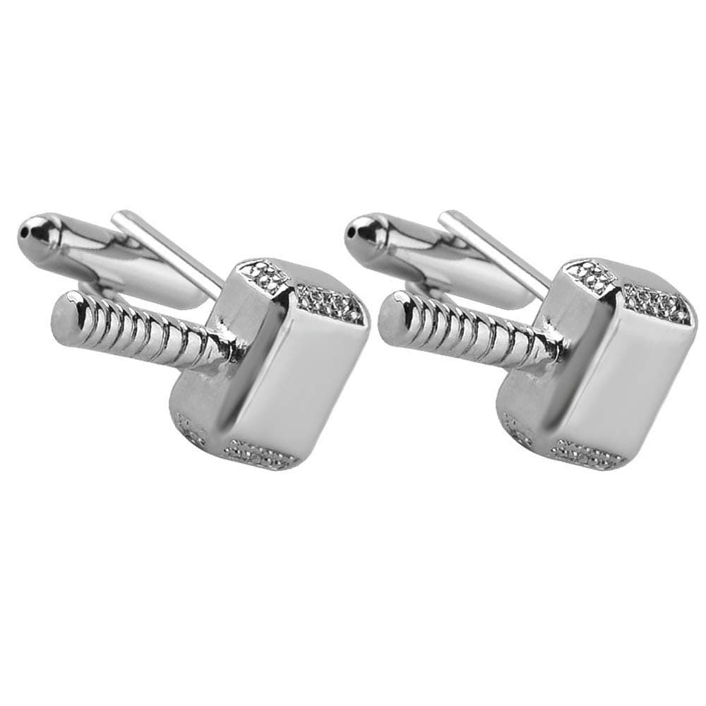 Thor's Hammer Cufflinks - Silver - Marvel Avengers Accessories
