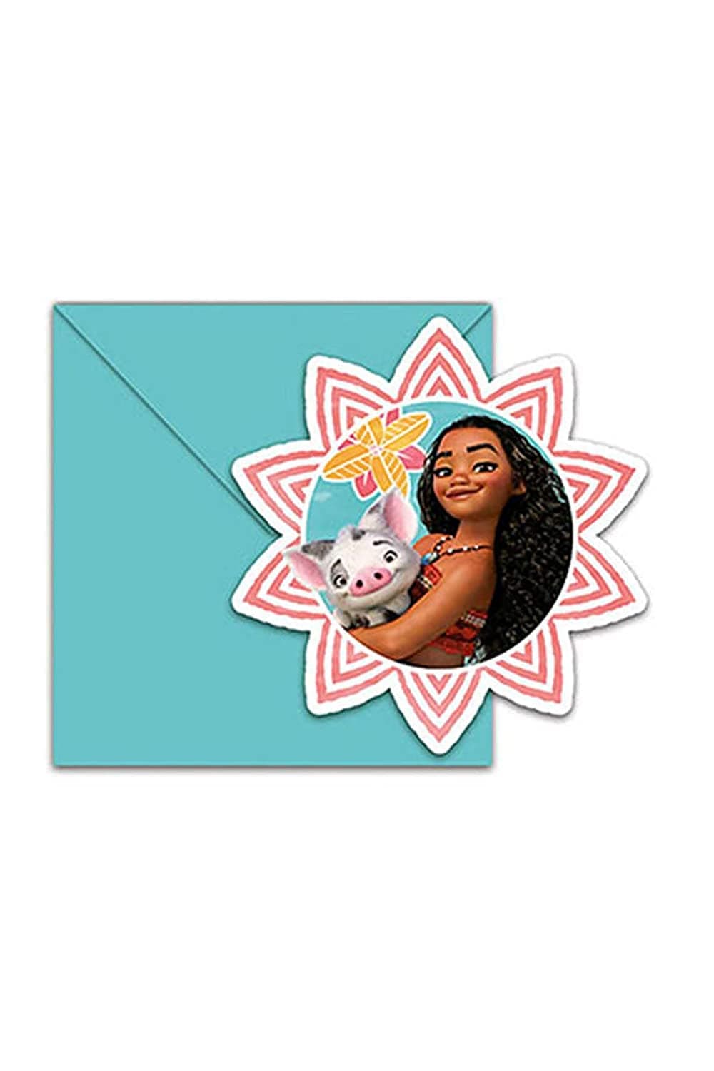 Folat - Moana Invitations - Blue - 6 pieces