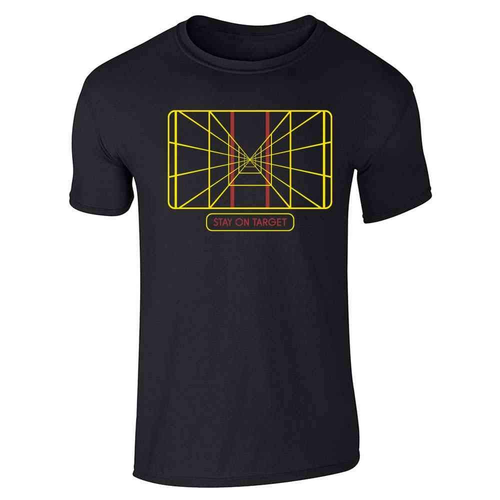 Stay On Target Targeting Computer SciFi Graphic Tee T-Shirt for Men
