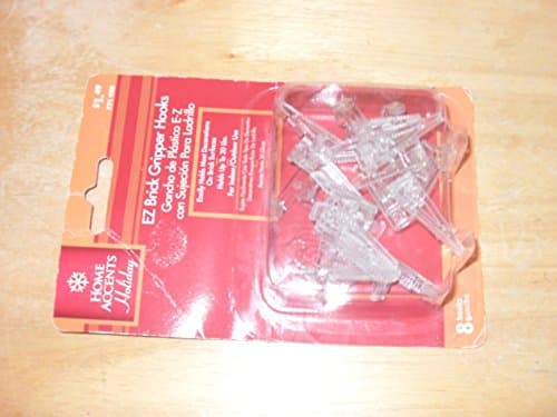 Emerald Innovations 21430 4-Pack Ez Brick-Gripper Plastic Hooks Christmas, Light Hooks, Indoor/Outdoor