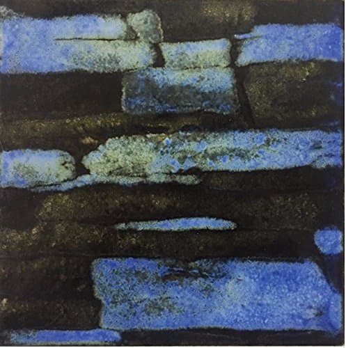 5 SF 6x6 Azurite Blue Stone Pattern Tile for Wall Spa Swimming Pool Shower Kitchen Countertop Bathroom Sink Backsplash (6 x 6 Inch Sample)