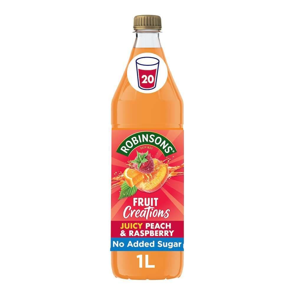 Fruit Creations Real Fruit Squash, 1L, Peach and Raspberry