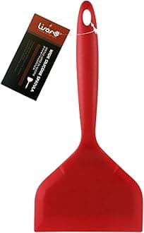Silicone Tamagoyaki Spatula Japanese Omelette Spatula Wide Silicone Pancake Spatula Nonstick Heat-Resistant Pancake Shovel for Egg, Fish, Burgers, Steak and Pizza，Red