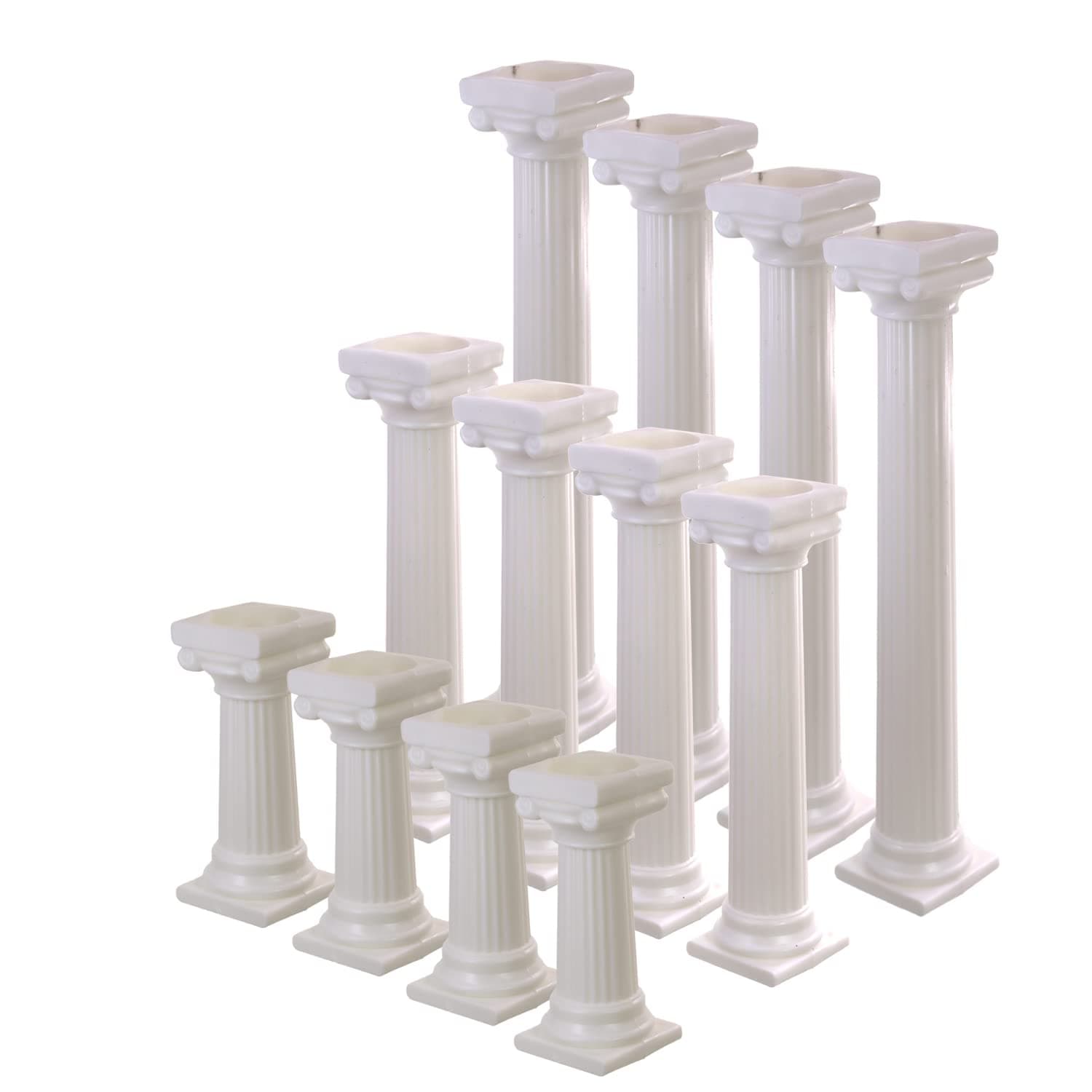 Patty Both 12 Pcs 3 Different Sizes Roman Pillar Cake Iayered Support.Cake layered Support.Multi layer Wedding Cake Decorative Support