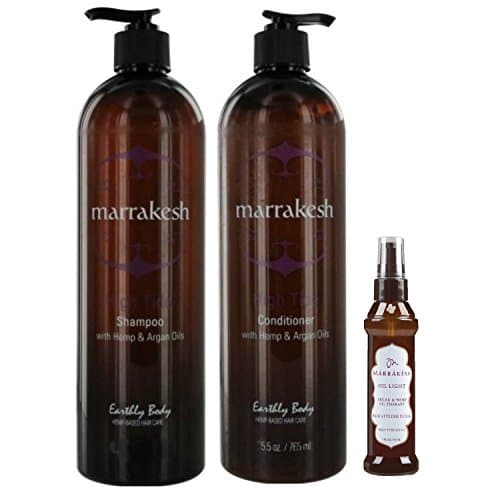 Marrakesh High Tide Shampoo + Conditioner Combo Set 25 Ounce Each and Free Light Oil High Tide 2 Oz - Suitable for Both Men and Women