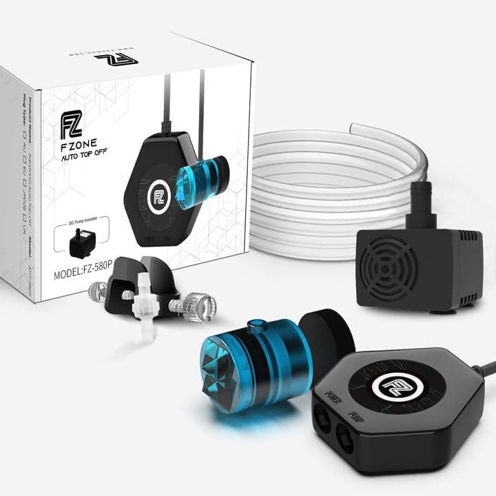 Auto Top Off System with Independent Controller - Dual Optical Sensor ATO with Visual Safety Alarms & 74 GPH Pump for Saltwater Freshwater Aquarium