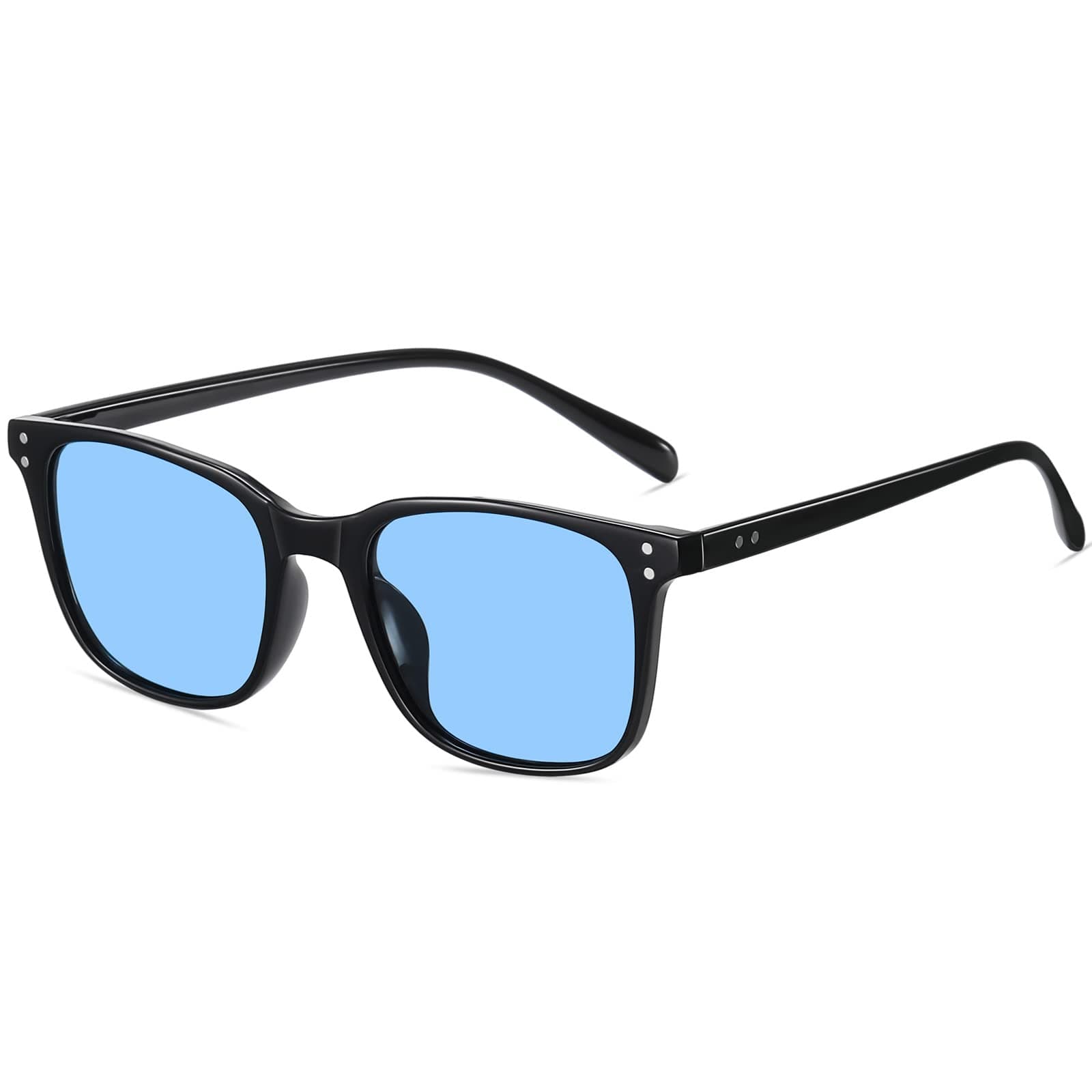 TR90 rectangle Blue Lens Glasses For Men Square Plate Material Frame Polarized Women Sunglasses