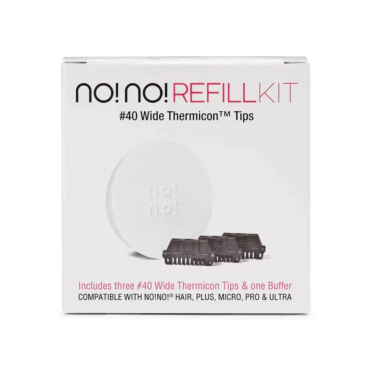 nono Thermicon Wide Tip Refill Pack - Flawless Replacement Heads - Hair Removal for Women, Hair Trimmer for Men - Easily Trim or Remove Body Hair