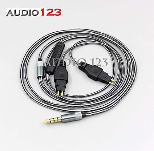 AUDIO123 Compatible cable cord 3.5mm 5N OFC Soft Cable With Mic For Sennheiser HD650 HD600 HD580 HD525 HD565 1.25m