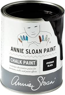 Annie Sloan Chalk Paint® (Athenian Black, 1 Litre/33.8 Fl Oz) a unique decorative paint for furniture, cabinets and home décor with no sanding or priming