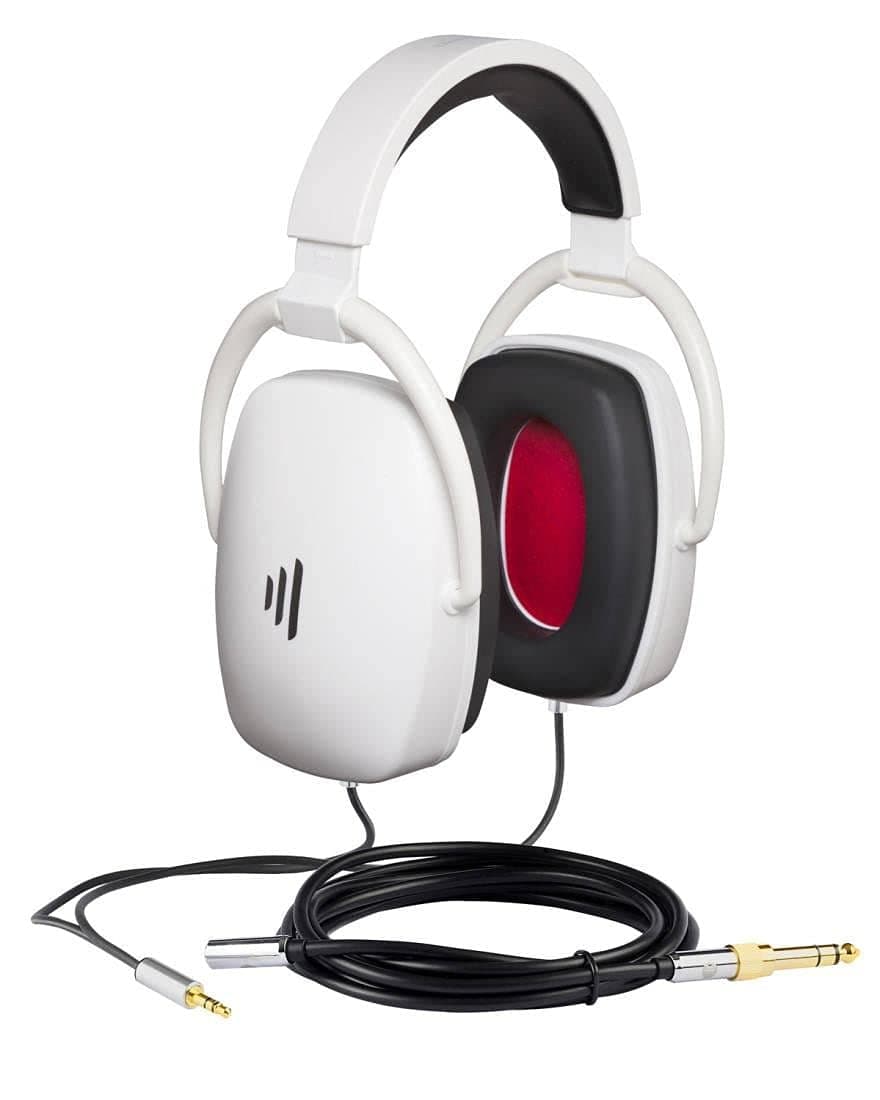 EX29WHITE Plus v3.0 Extreme Isolation High Precision Audio Stereo Noise Isolating Headphones Midnight Detachable Premium Cable Folding Adjustable Headband White
