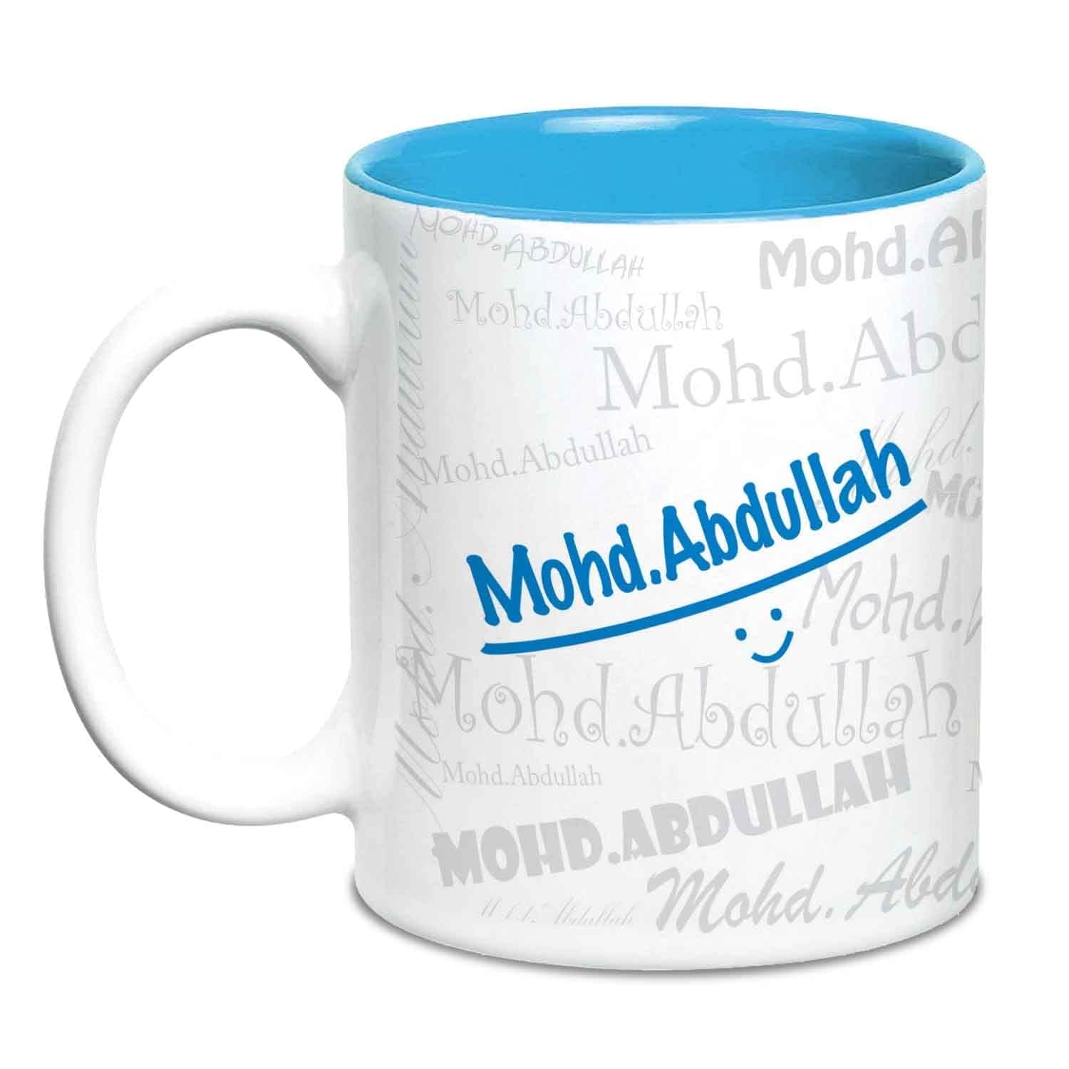 Hot Muggs Me Graffiti Mug - Mohd.Abdullah Personalised Name Ceramic, 315ml, 1 Unit