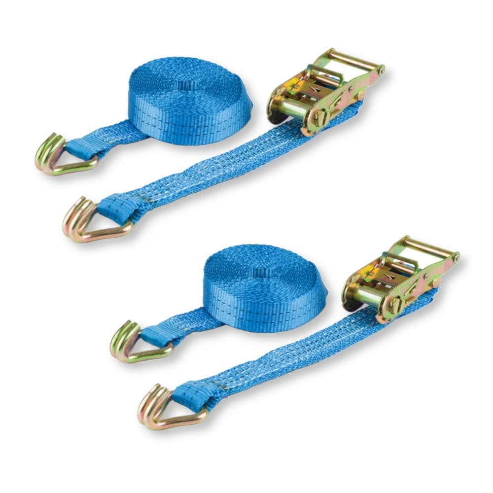 DJM Ratchet Tie Down Straps with Claw Hooks 5m x 50mm 2000kg 2 Pack
