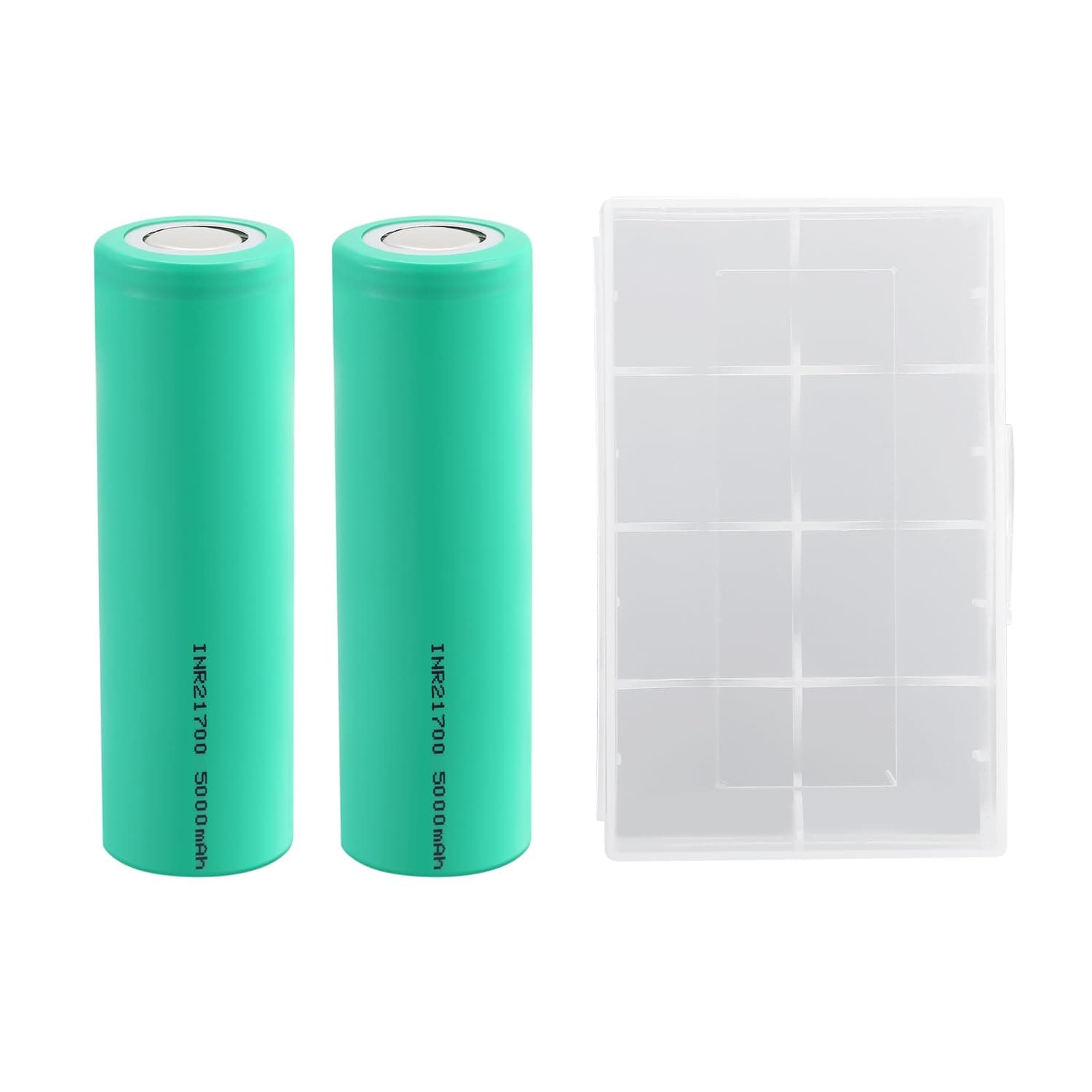 21700 Battery Case Set 5000 mAh for Flashlight - 2 Pack