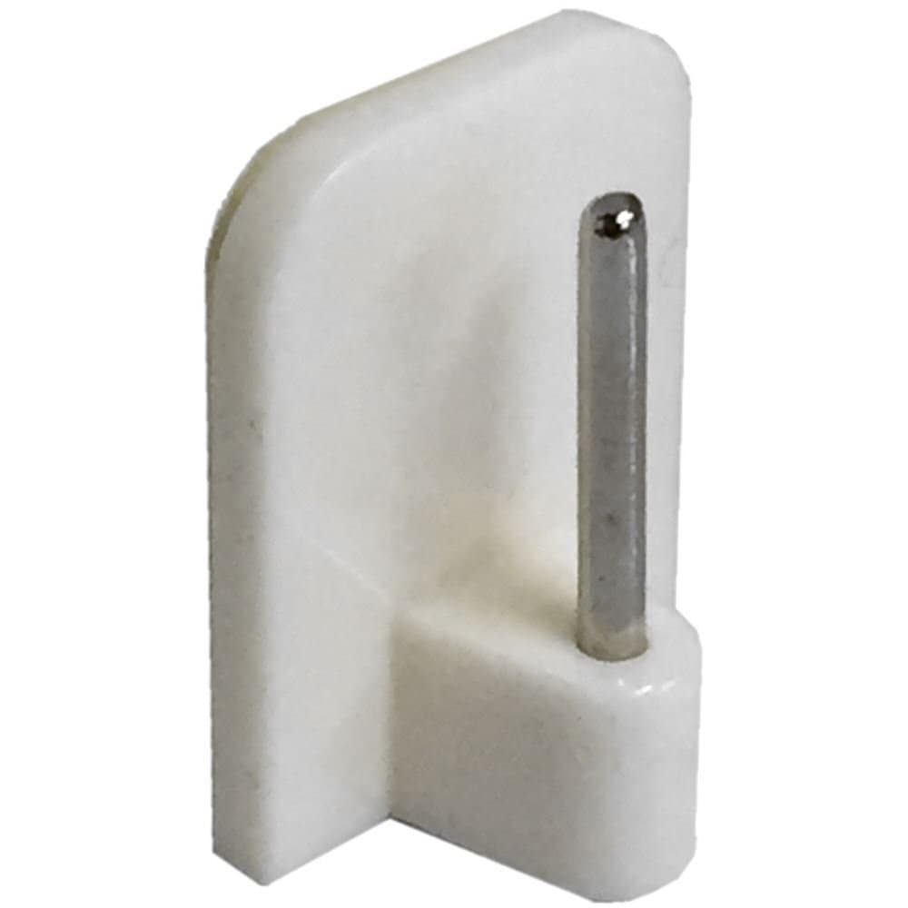 SELF ADHESIVE STICK ON END HOOKS FOR NET CURTAIN WIRE WHITE ( pack of 8 )