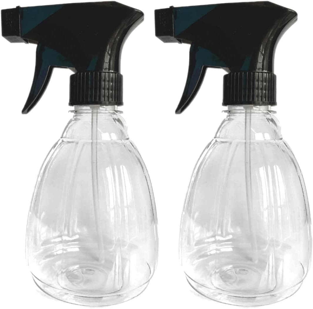 Empty Spray Bottle Plastic Bottles Essential Oil Gardening Trigger Sprayer Reusable Fine Mist Travel Party Barbershop Plant Mist Kitchen Bathroom Organic Cleaning Hair Salon 400ml (2PC)
