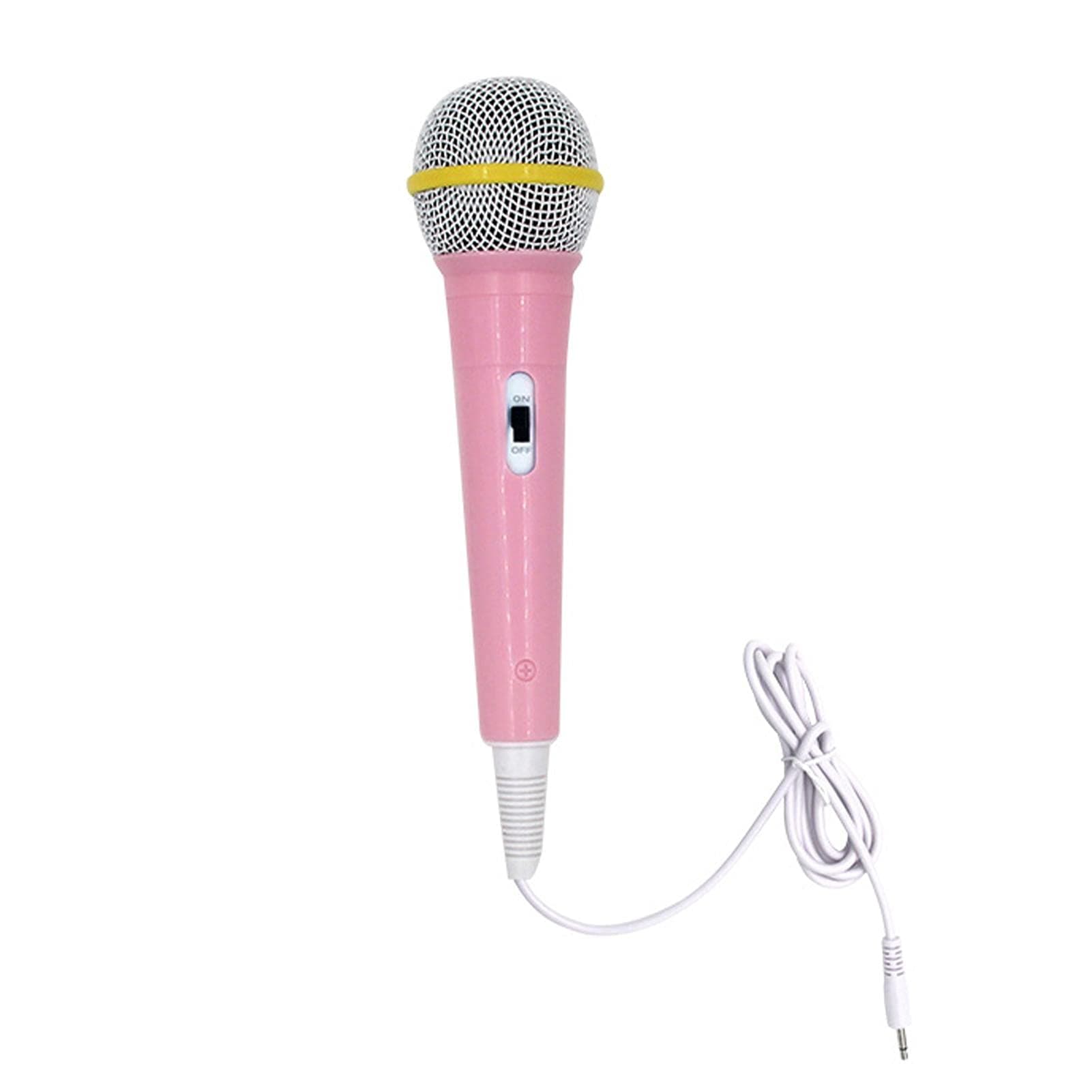 Yuhoo Wired Microphone - Dynamic Mic with 3.5mm Jack, No Battery Required for Kids Singing Machine, Lightweight (Pink)