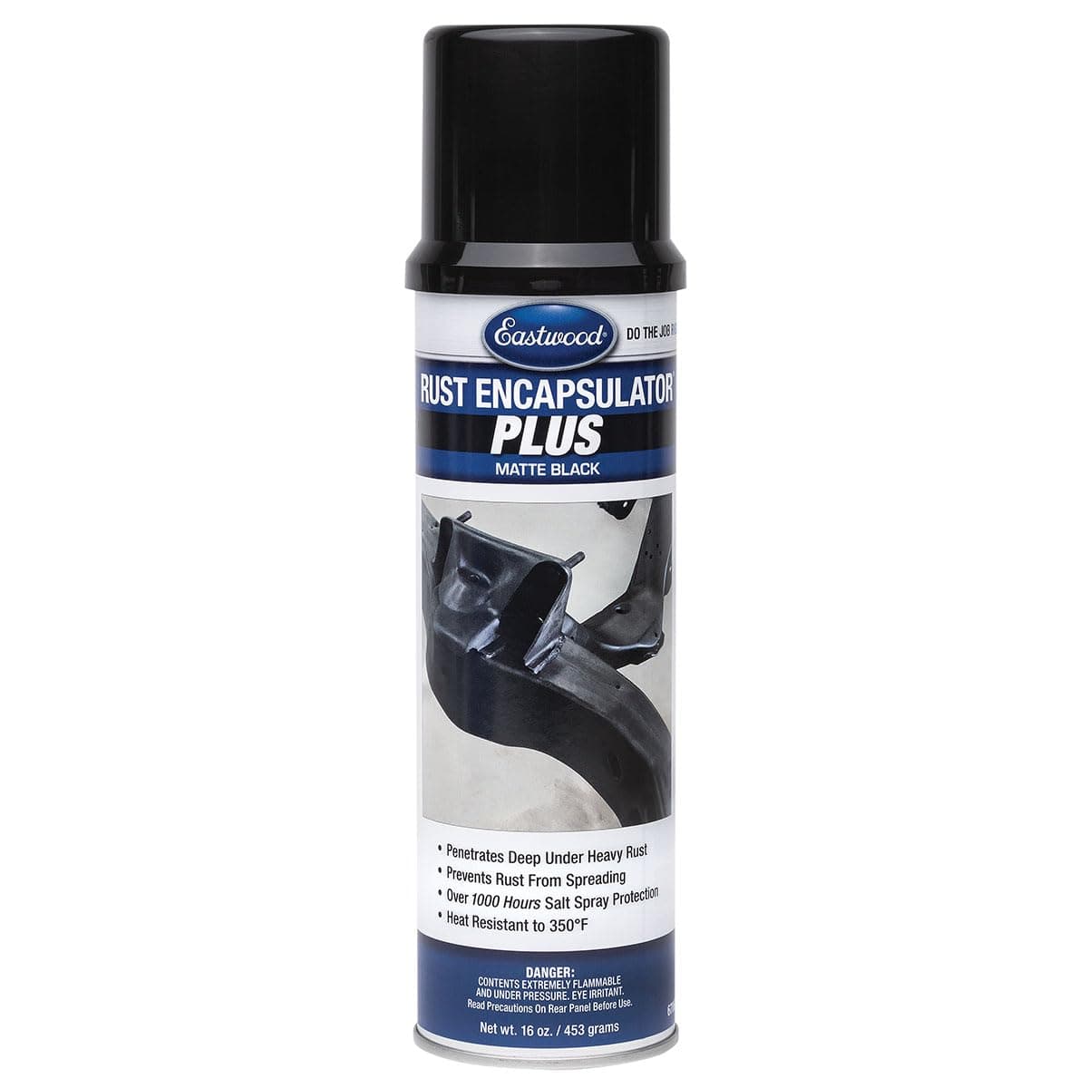 Eastwood Matte Black Rust Encapsulator Plus | Long Lasting Durable Finish 1 Coat Automotive Maximum Rust Protection | Heat Resistance up to 350 Degrees F | 16 oz. Aerosol | 1 Pack