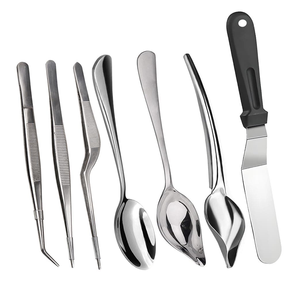 Culinary Specialty Tools,Professional Chef Plating Kit, 7 Piece, Stainless Steel
