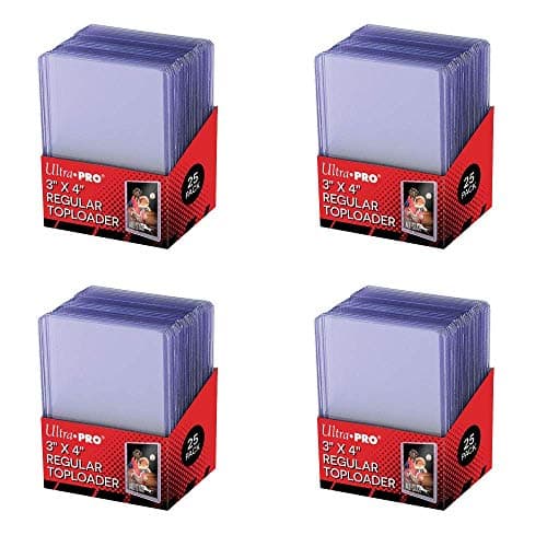 Ultra Pro 3x4 Clear Regular, Pack of 100 Toploader Thick Card Sleeves for Trading Cards such as Pokemon Magic Standard Size Transparent