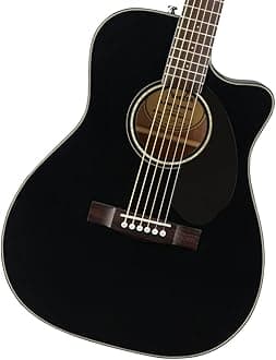 CC-60SCE Concert Cutaway Acoustic Guitar, with 2-Year Warranty, Black