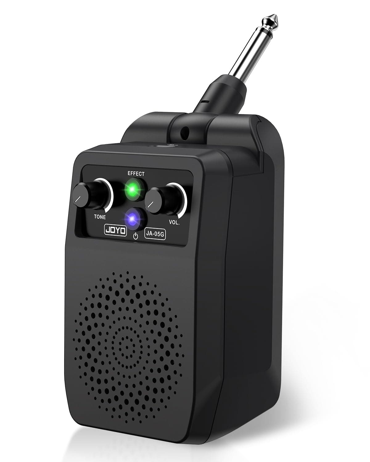 Mini Amp 5W Portable Electric Practice Amp Bluetooth Rechargeable Guitar Amplifier Built-in 4 Effects Clean Distortion Overdrive Reverb, Black (JA-05G)