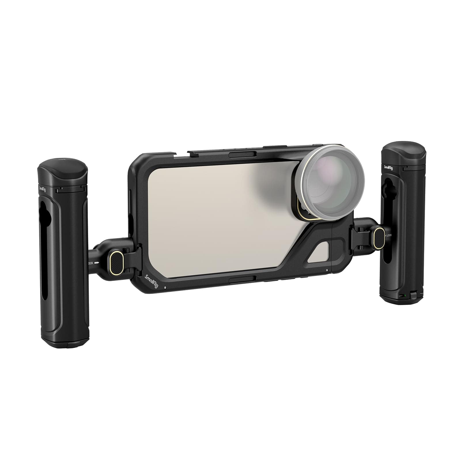 SmallRig Dual Handheld Phone Cage Kit for iPhone 15 Pro Max, Mobile Video Rig Cage Kit with Wireless Quick Release Dual Handles for Video Recording/YouTube/Live Streaming/Vlog
