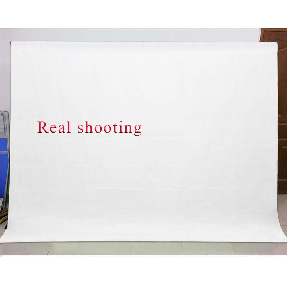 Non-Woven Fabric Backdrop, 10x7ft Solid Color White Screen Photography Background for Photoshoot, Photo Video Studio Props WGE002