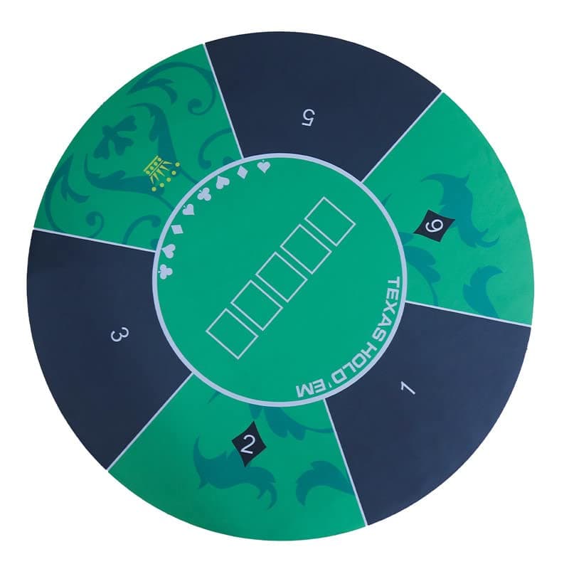 - Poker Stuff India Round Playing Card Rubber Mat/Table Top (Size: 4Ft Diameter, Green & Black)