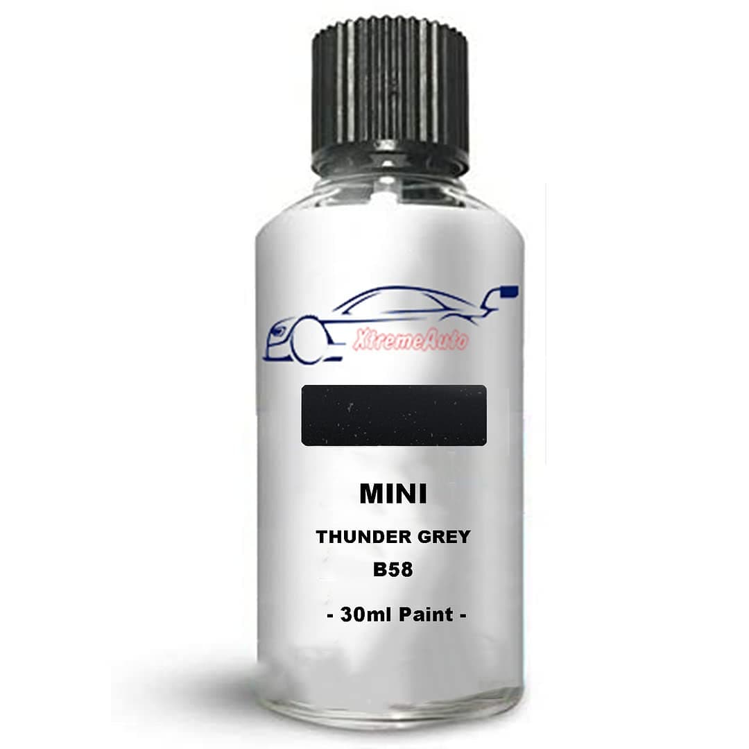XtremeautoTouch Up Paint For Mini Cooper S Thunder Grey B58 30Ml Direct Appliance Chip Scuff Mark Brush In Lid