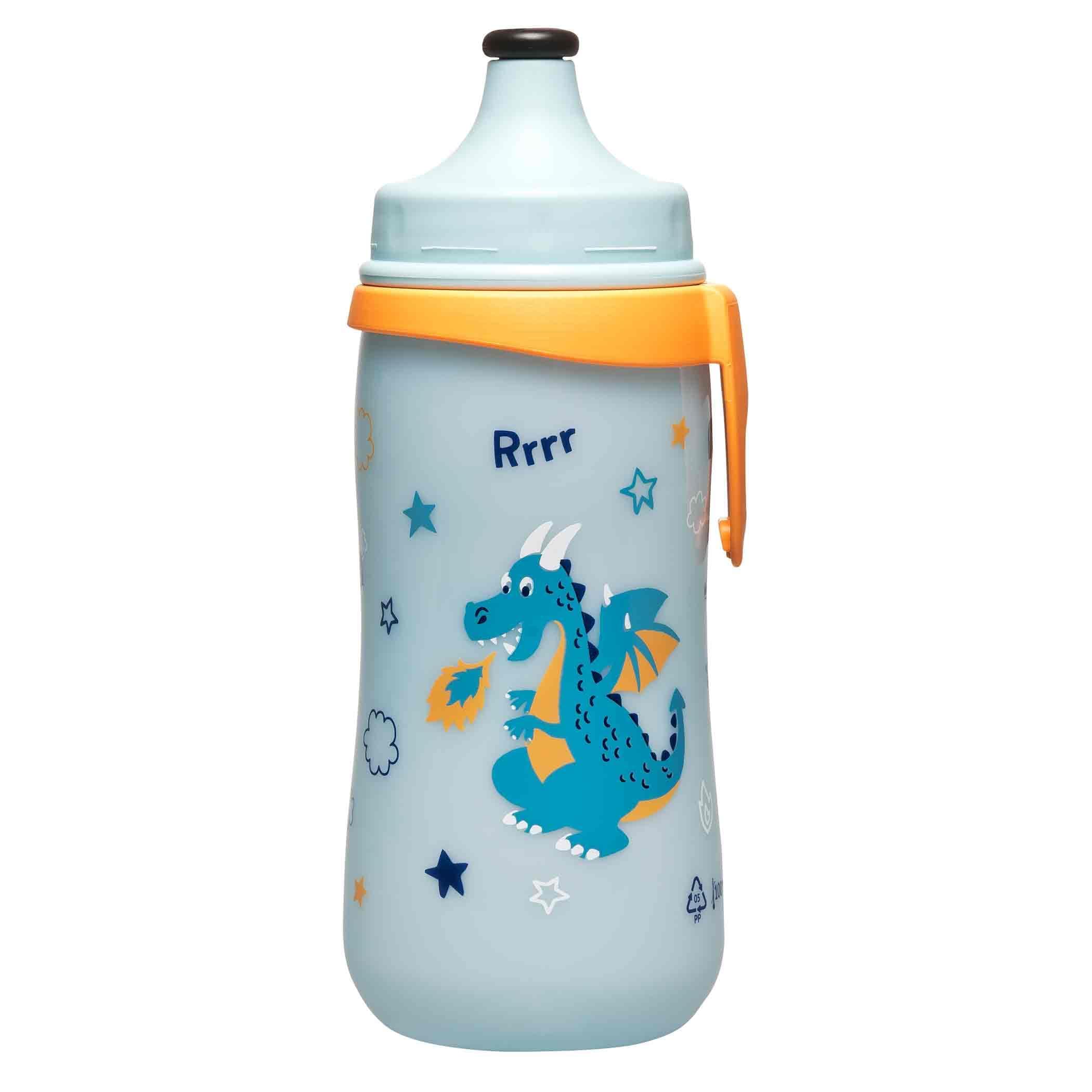 nip nip, Kids Cup, Push Pull Lid,Large Bottle Neck For Easy Filling, BPA Free,330 mL, Dragon