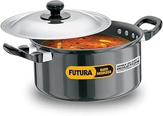 Futura Induction Base, 3 liters Stewpot with Steel Lid, Small, Black