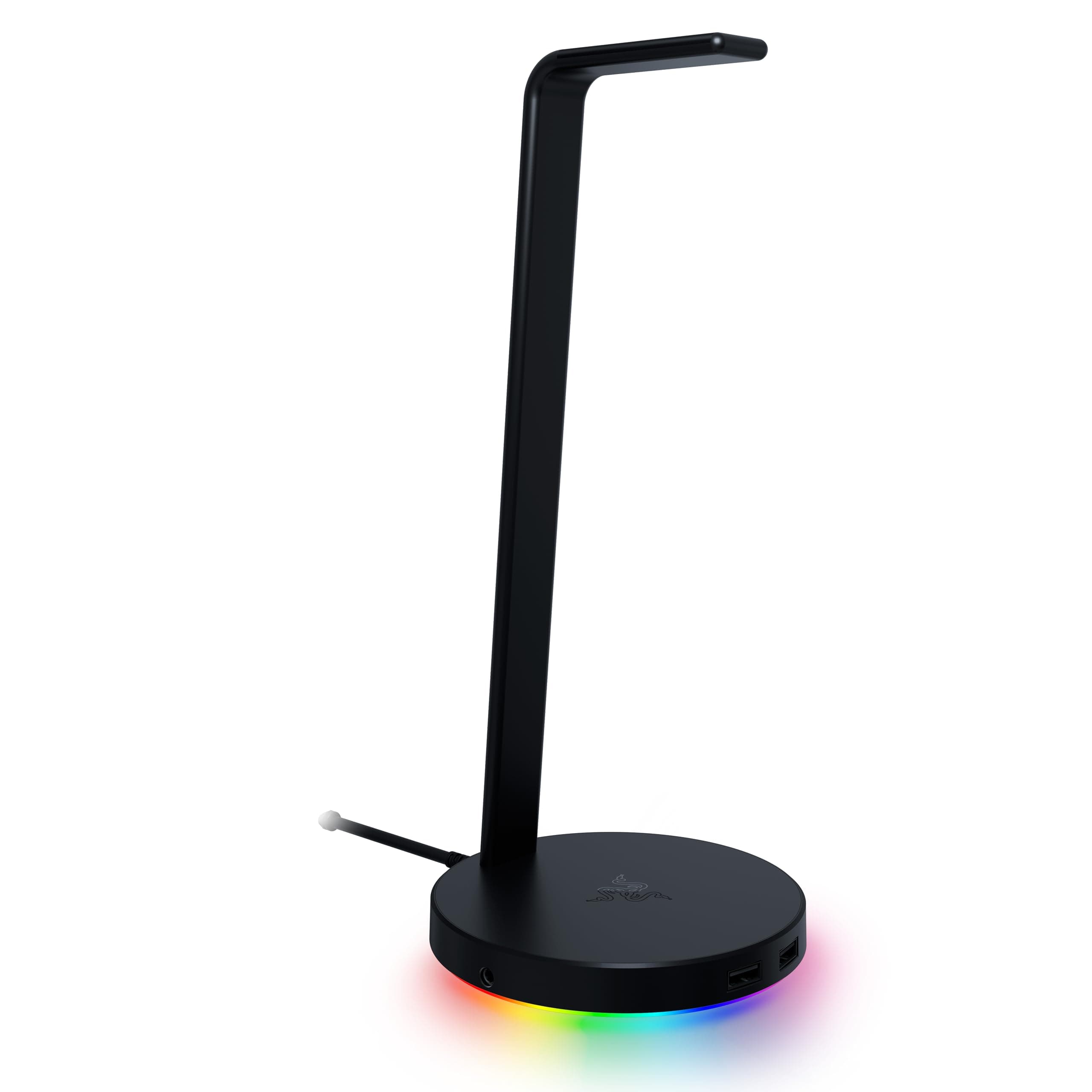 Razer Base Station V2 Chroma - Chroma Enabled Headset Stand with 3.1 USB Hub and 7.1 Surround Sound (2 USB 3.1 Ports, Intergrated Headset Stand, Non-Slip Base, Chroma RGB) Black