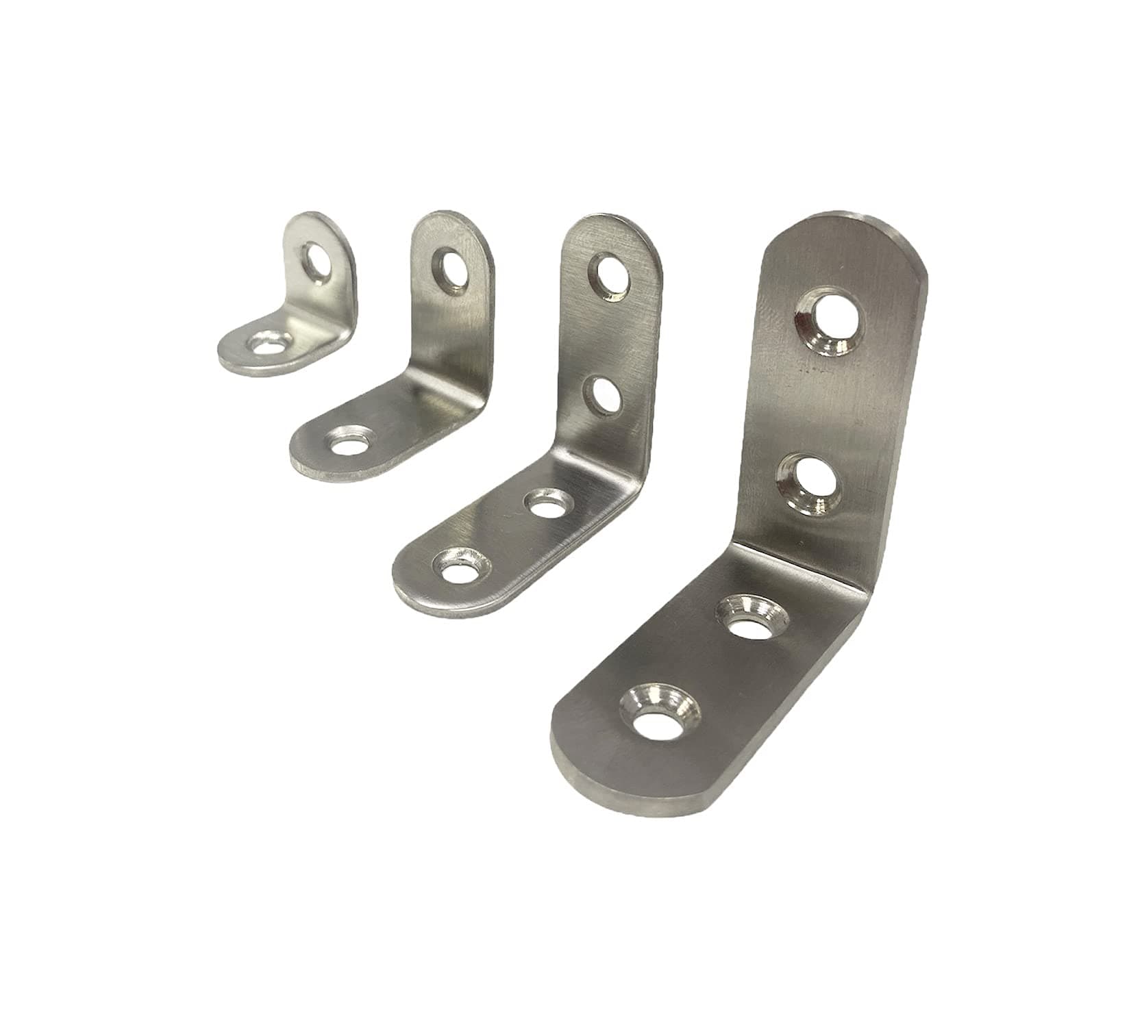 SDTOOLS Heavy Duty Metal 90 Degree Wall Shelf Support Corner Brackets Right Angle L Shape Stainless Steel Braces (10, 40x40x16mm)