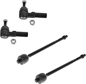 TRQ Front Inner and Outer Tie Rod Set 4 Piece Compatible with 1993-2002 Chevrolet Camaro 93-02 Pontiac Firebird 91-02 Saturn SL SL1 SL2 SC1 SC2 93-99 SW1 93-01 SW2