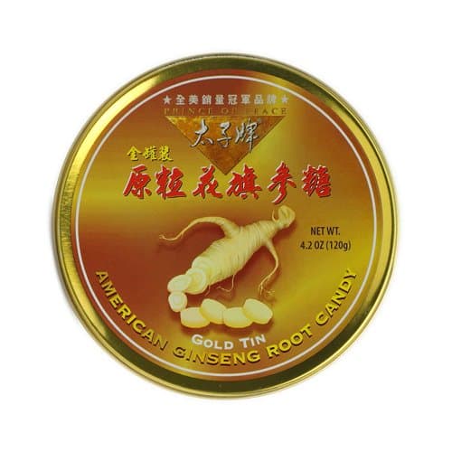 American Ginseng Root Candy - Gold Tin -120 GRM