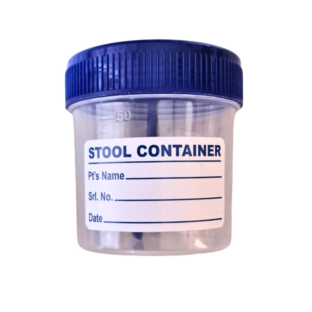 Stool Container Specimen Cups with Spoon Lid for Medical Use, 50 ml - Leak-Proof Design, Easy Sample Collection PACK OF 50