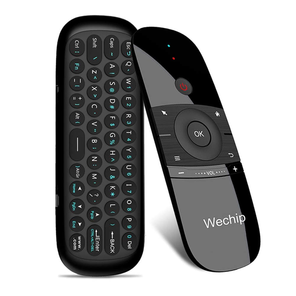 Upgrade WeChip W1 Air Mouse Romote Control with Keyboard，IR/RF TV Remote Control for Android TV Box/PC/Projector/HTPC/All-in-one PC