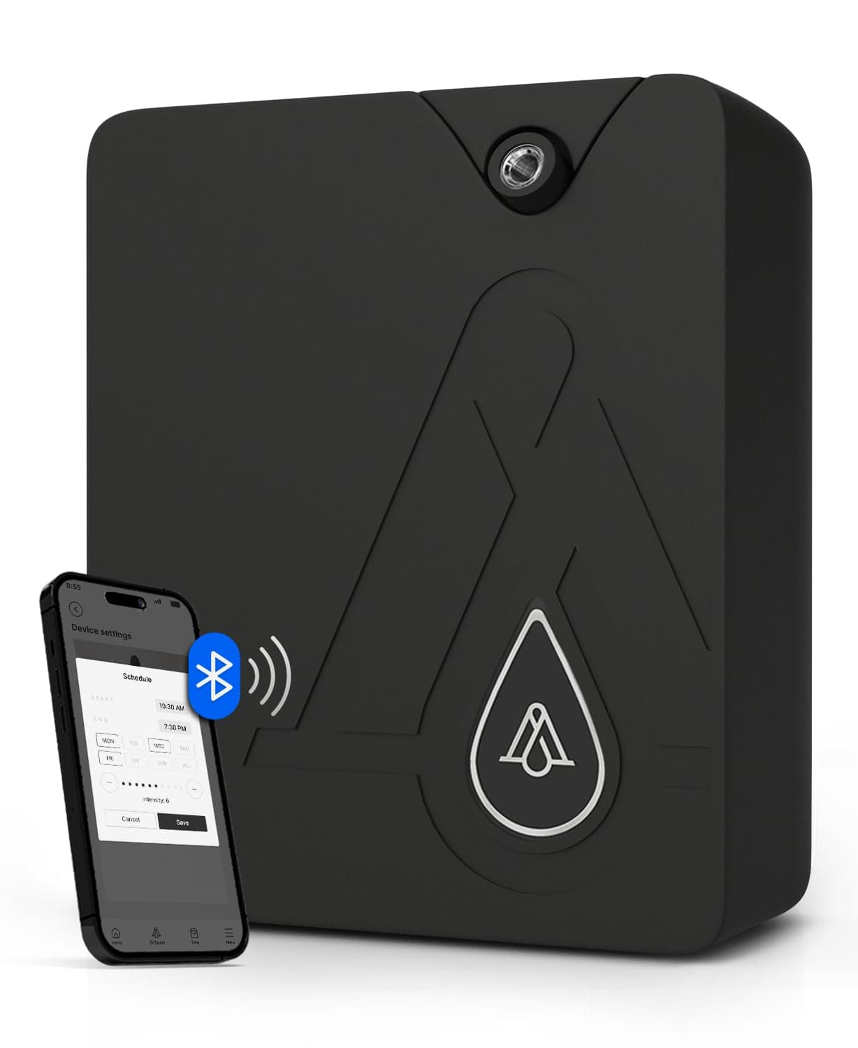 AromaPlan 2024 Upgraded Bluetooth Fragrance Diffuser for Home, Hotel, Spa, Office, Cold Air Technology, Waterless Diffuser for Whole Home, Black