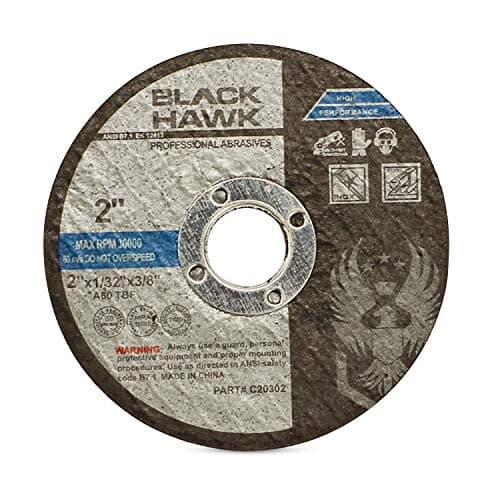 BHAMetal Cut Off Wheels for Die Grinders or Mini Benchtop Chop Saws, 2" x 1/32" x 3/8" - 10 Pack